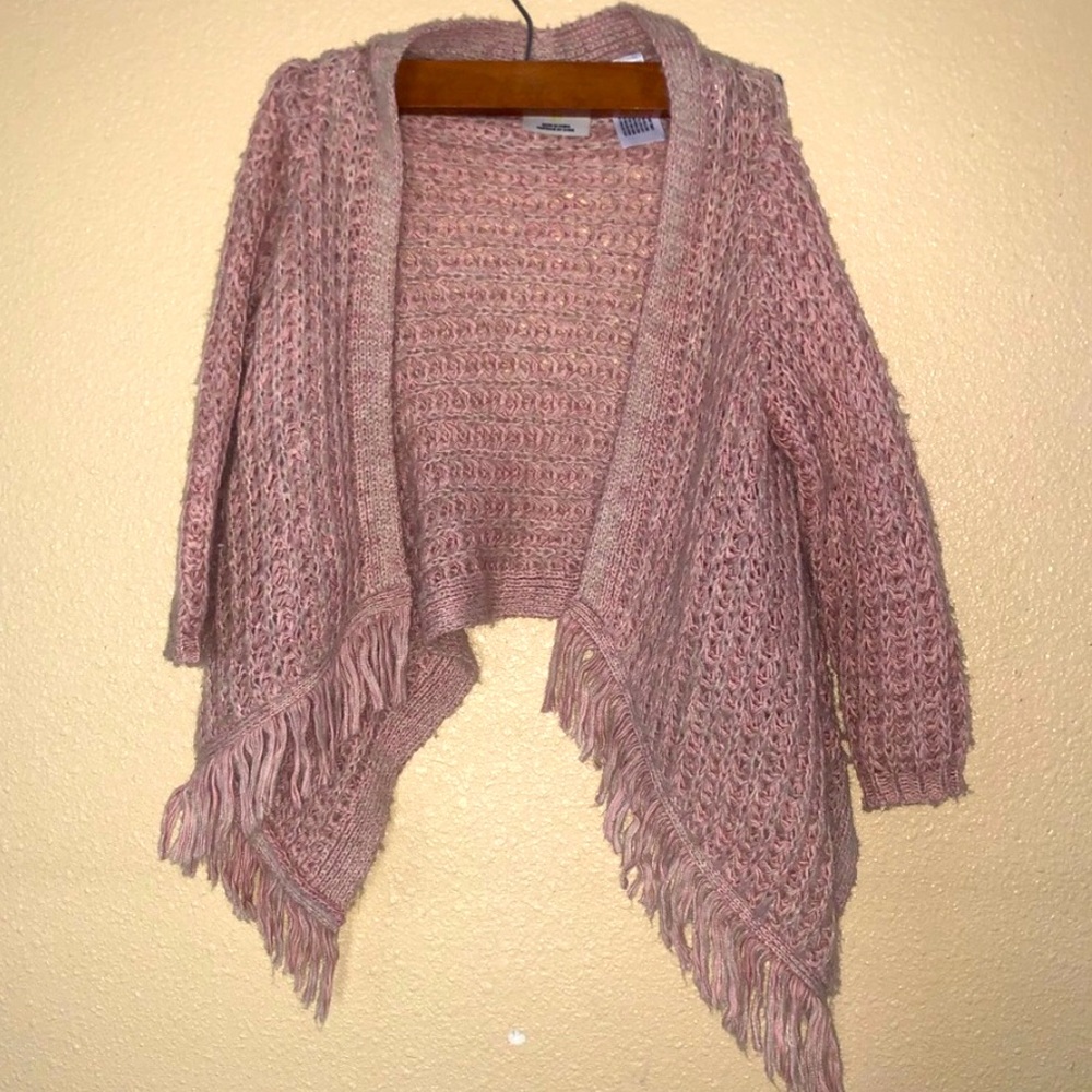 Knitted long sleeve cardigan